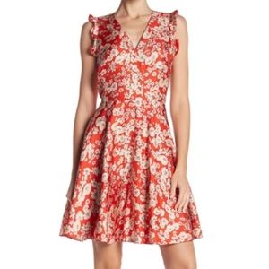 Rebecca Taylor Cherry Blossom Silk dress size 2 wedding guest party mini